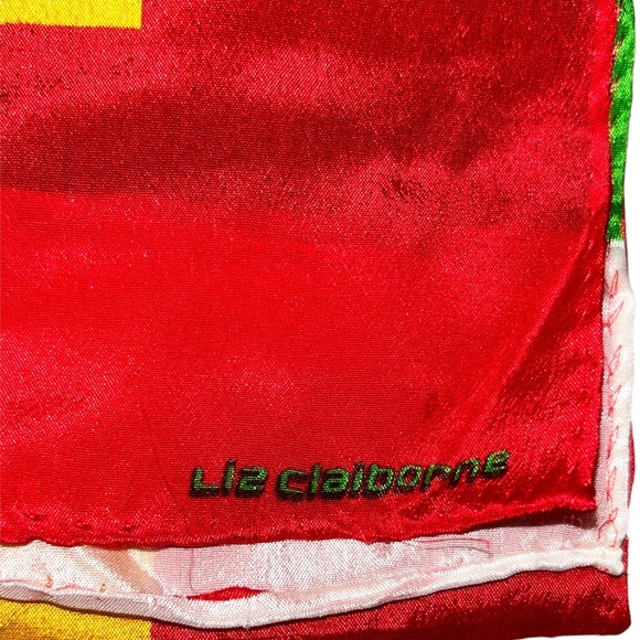 Vintage 80’s Liz Claiborne Silk Scarf 53” Long 10” Wide - Picture 2 of 5